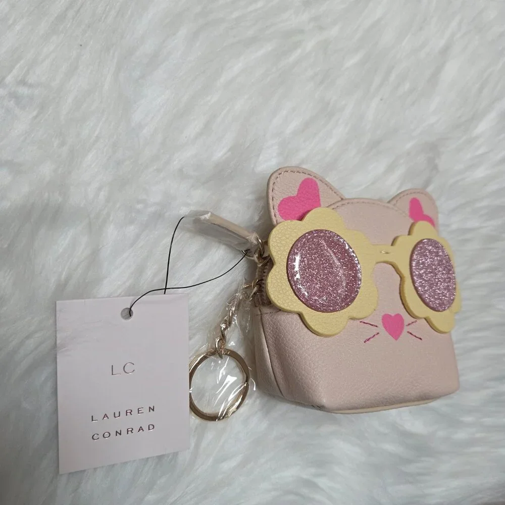 LC Lauren Conrad Summer Cat Coin Purse